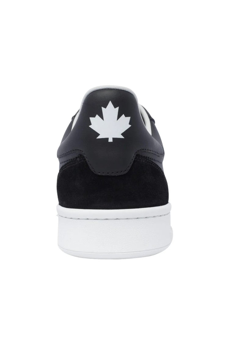 Dsquared2 Black Dan Striped Leather Sneakers