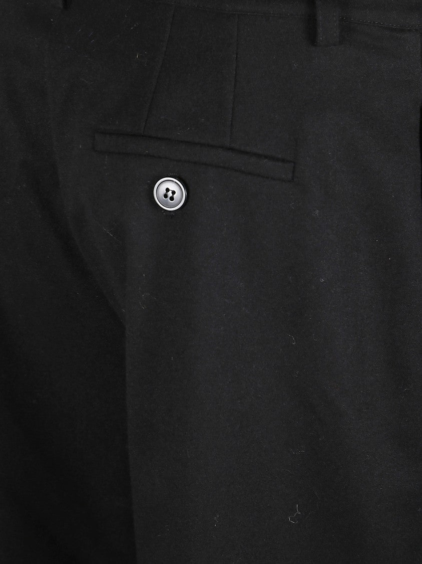 The Nina Studio Wrap-Effect Culottes With Asymmetrical Button Fastening And Welt Pockets
