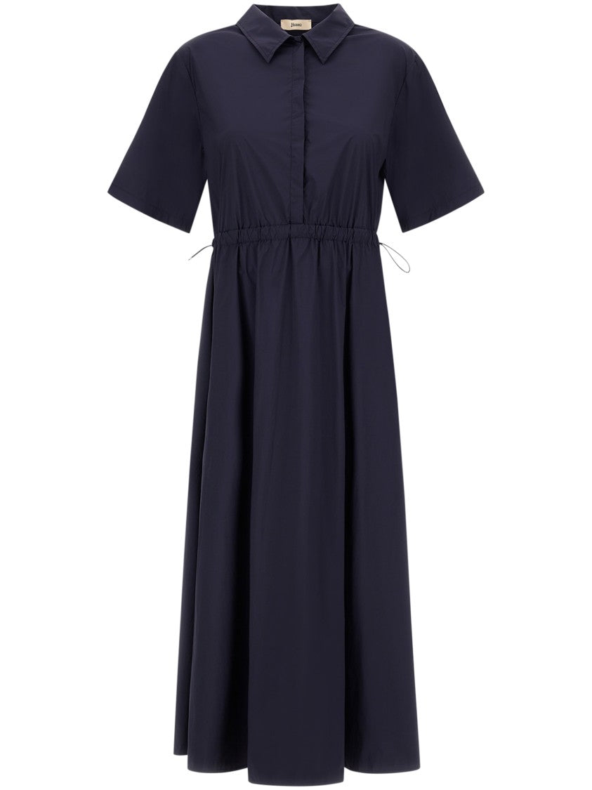 Herno Midi Dress With Classic Shirt Collar