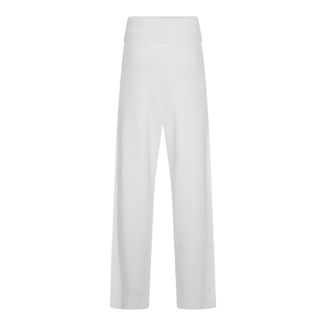 Aya Muse Ribbed High-Waisted Trousers With Straight Cut