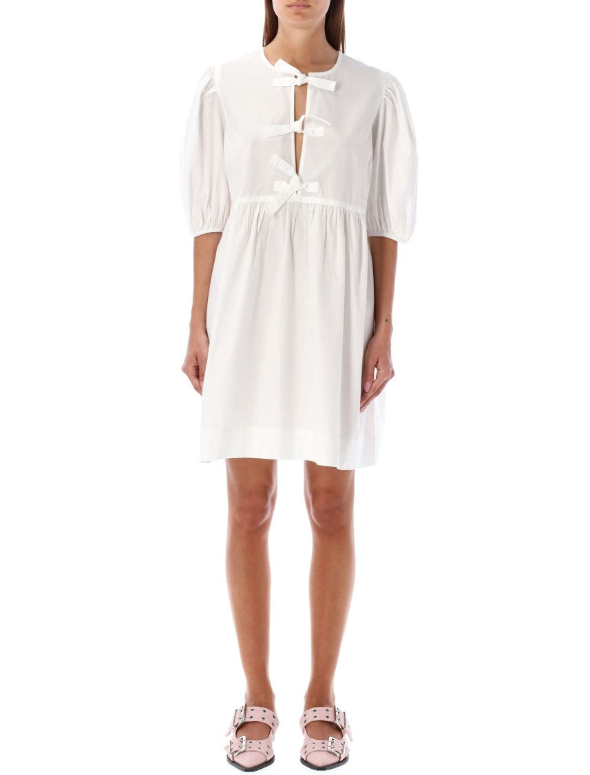 Ganni Organic Cotton Poplin Mini Dress