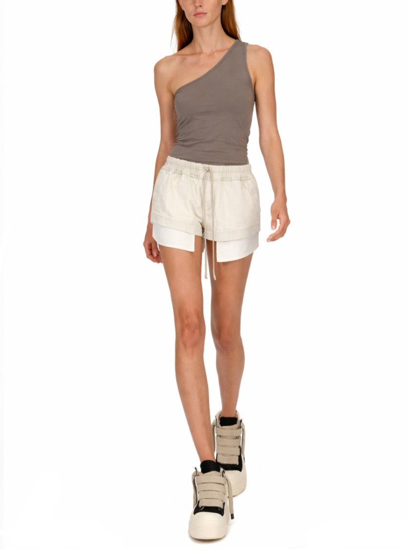 Drkshdw By Rick Owens Minimalistic Cotton Drawstring Shorts