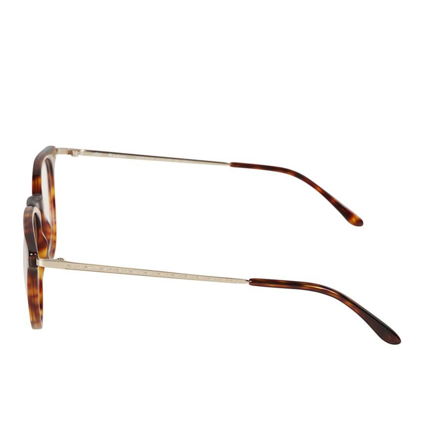 Kador Harry Round Tortoiseshell Frame Eyeglasses With Metallic Temples