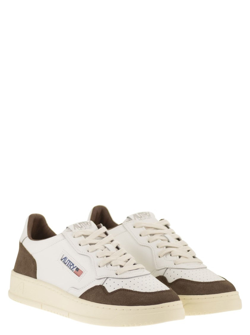 Autry Medalist Low - Leather And Suede Sneakers