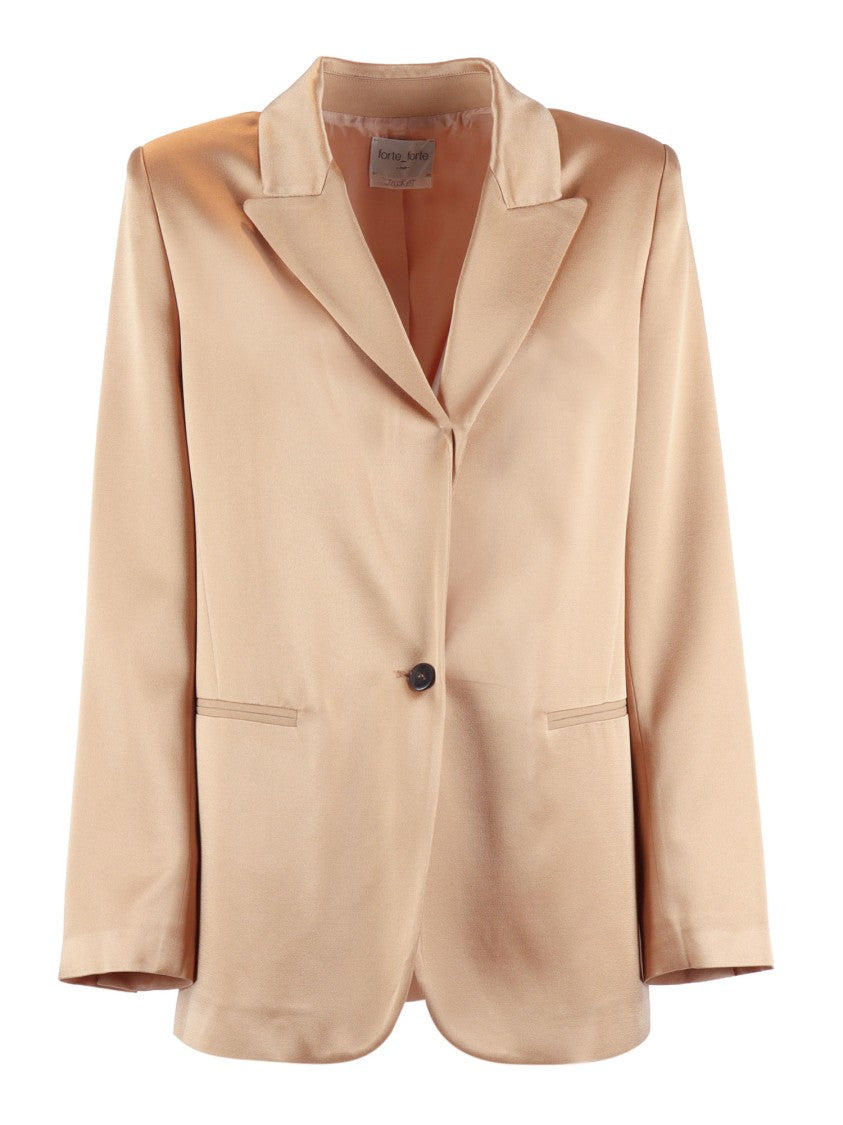 Forte Forte Shiny Envers Satin Tailored Jacket