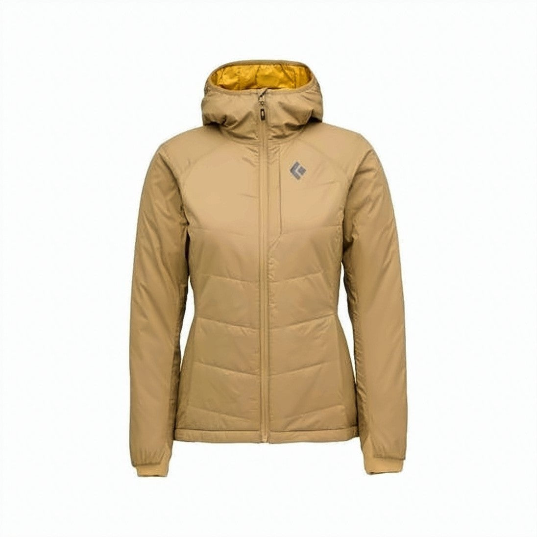 Black Diamond Quilted Hooded Jacket With Contrasting Lining
