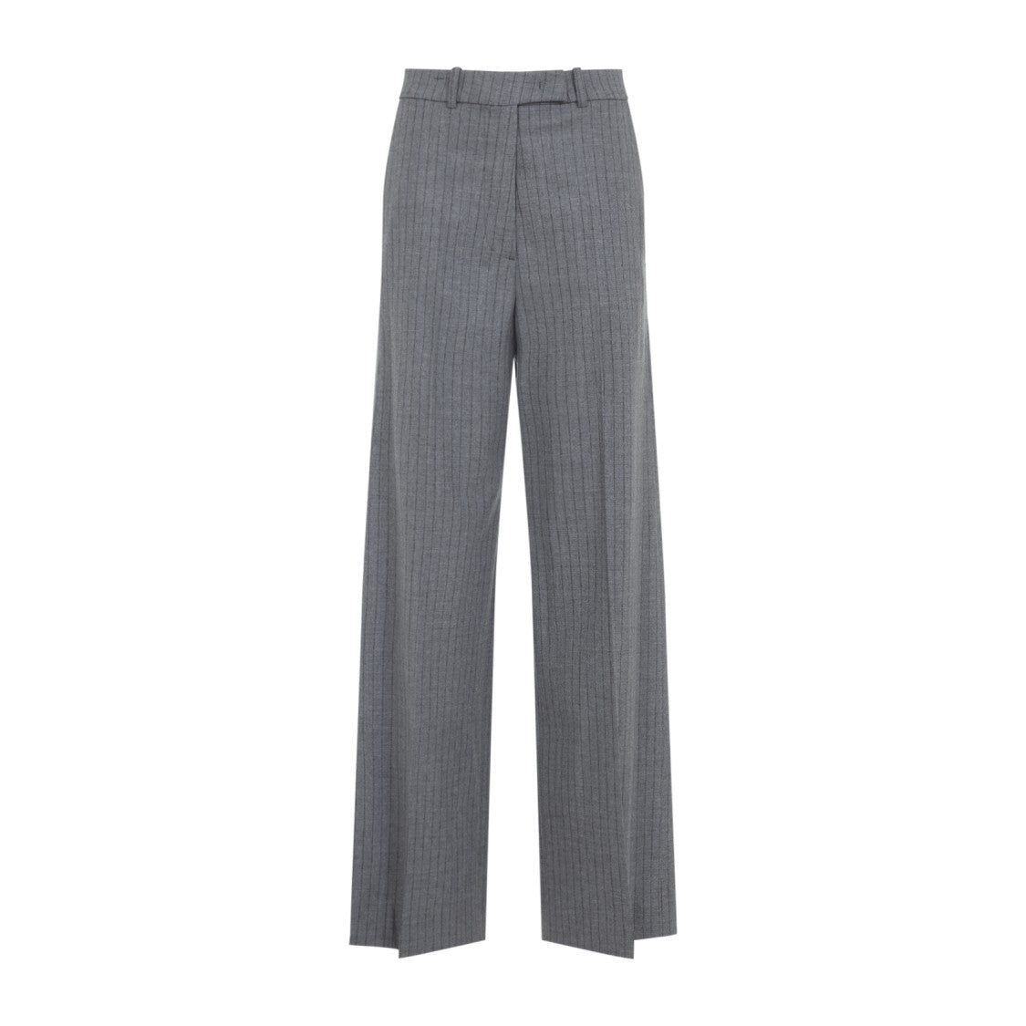 The Frankie Shop Brickell Striped Grey And Brown Wool Pants