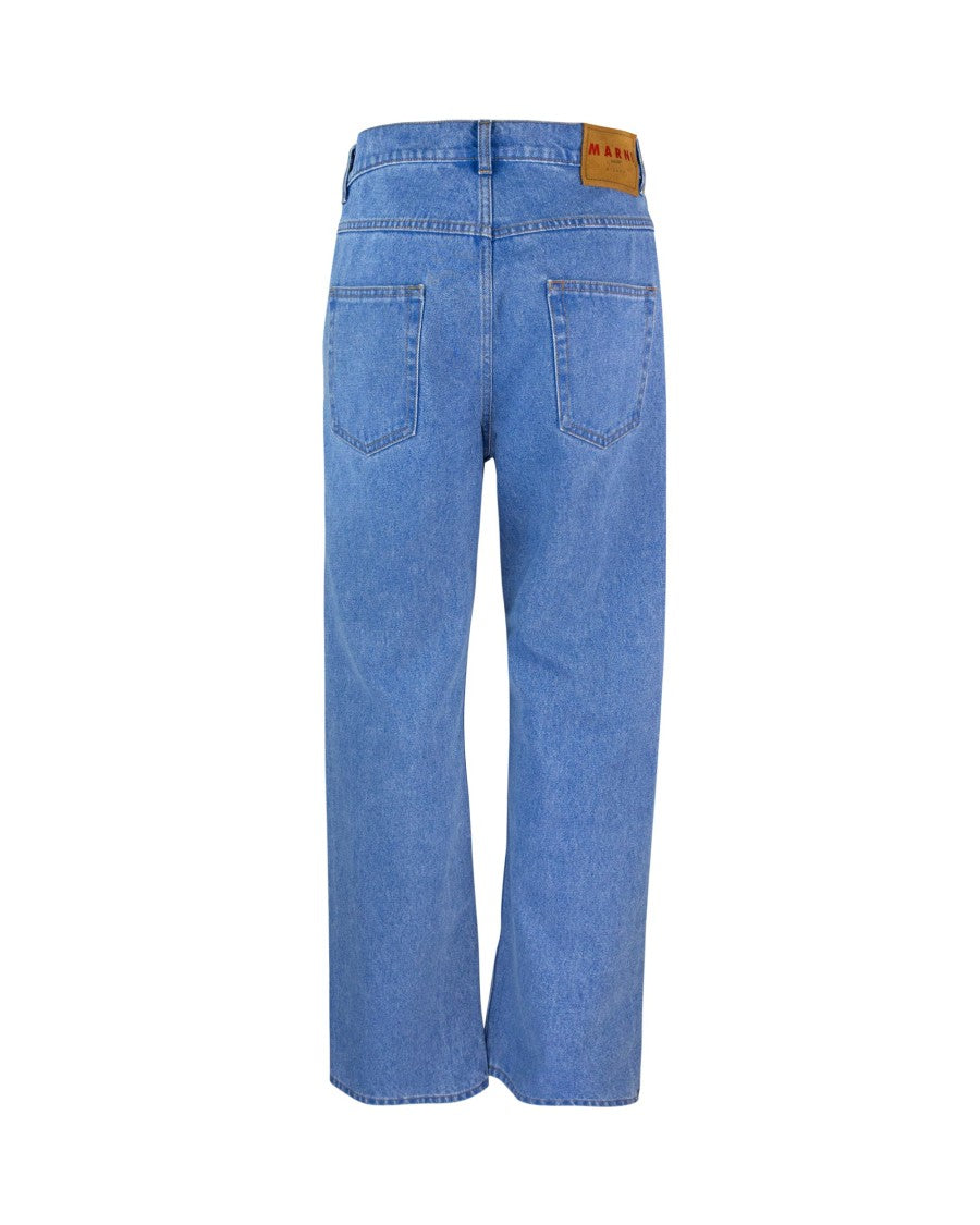 Marni Blue Wide-Leg Organic Denim Jeans