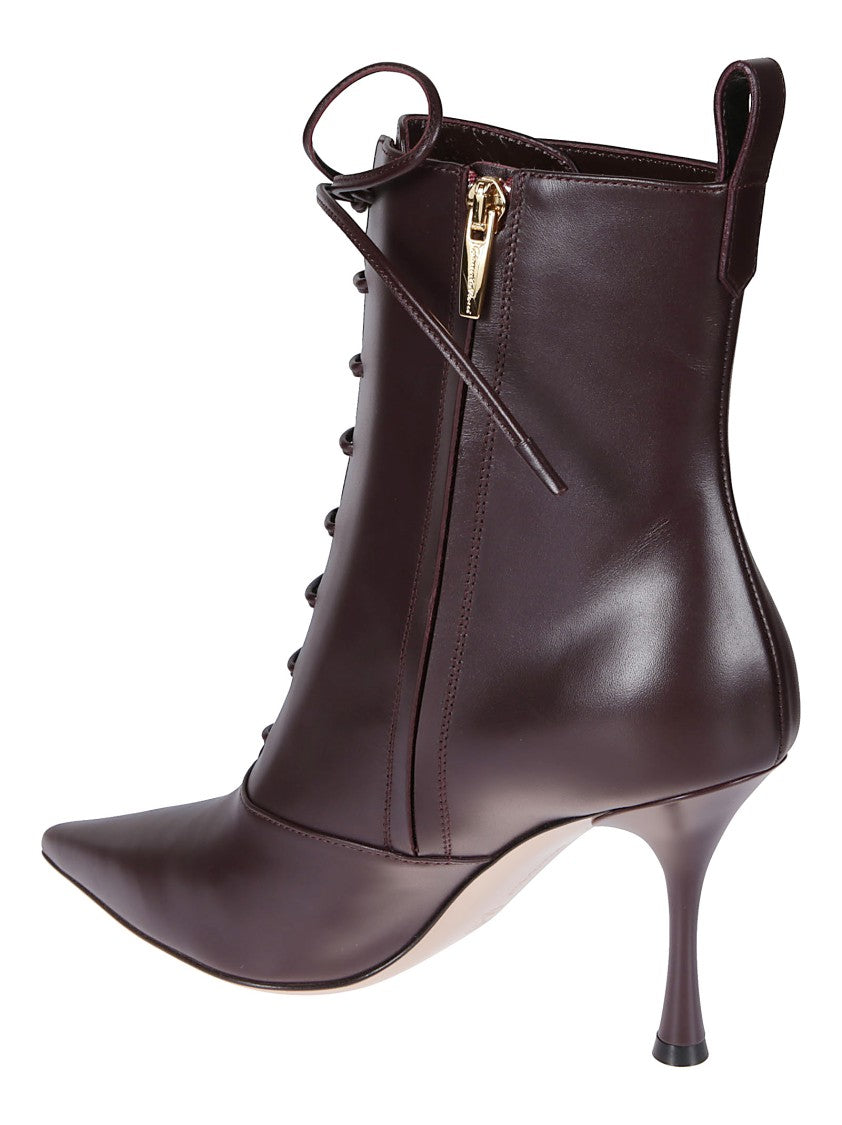 Gianvito Rossi Refined Ankle Boot With Pointed Toe And Kitten Heel