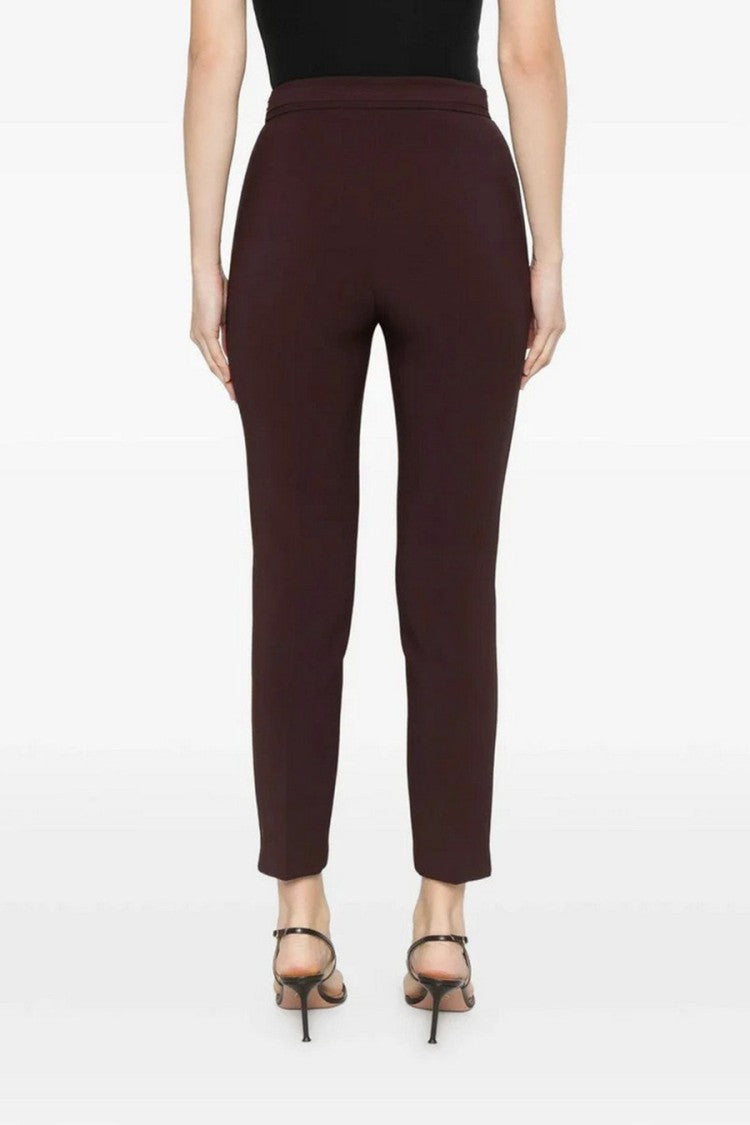 Elisabetta Franchi Brown Flap-Pocket Cropped Trousers