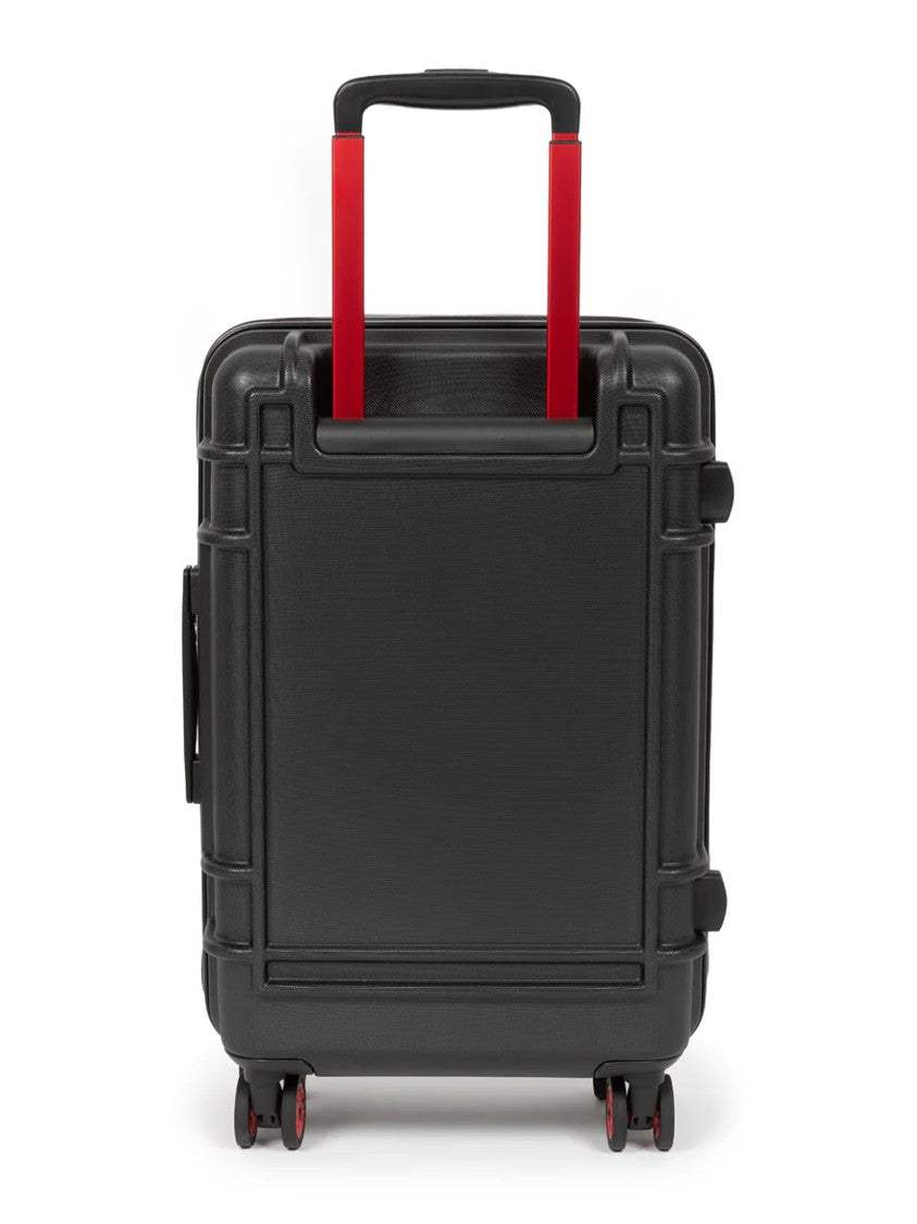 Eastpak Textured Black Hard Shell Suitcase With Reinforced Edges