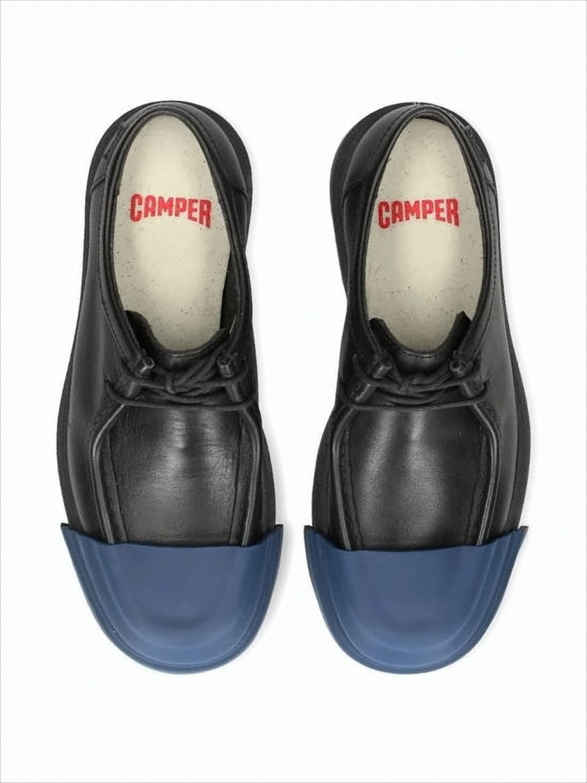 Camper Sleek Black Leather Loafers