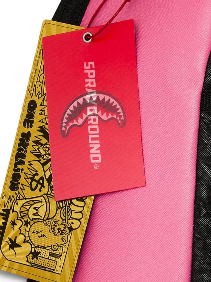 Sprayground Pink Shark Central Embroidered Backpack