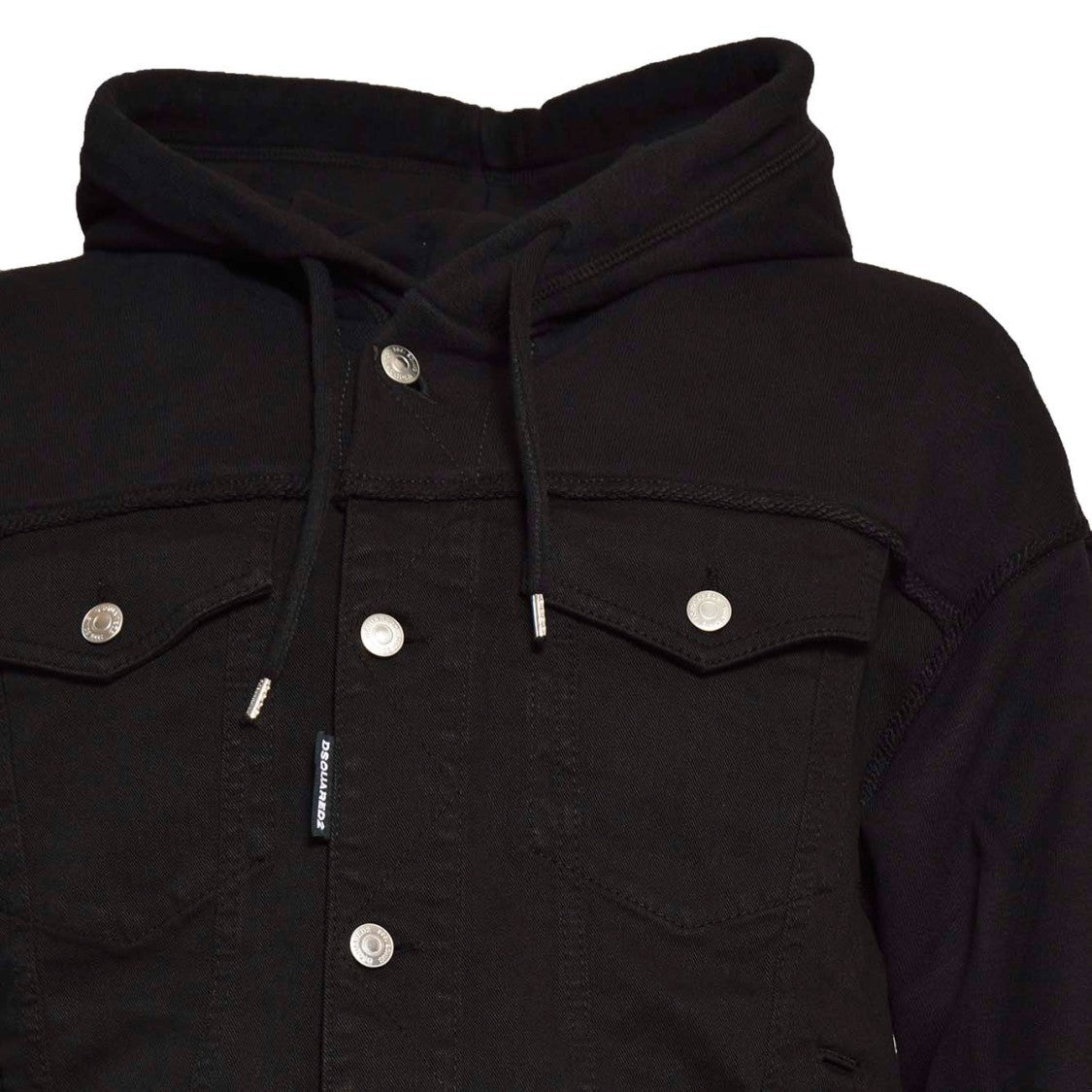 Dsquared2 Cotton-Blend Denim Worker Jacket With Hood