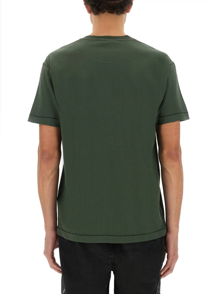 Stone Island Slim Fit Cotton T-Shirt With Crew Neckline
