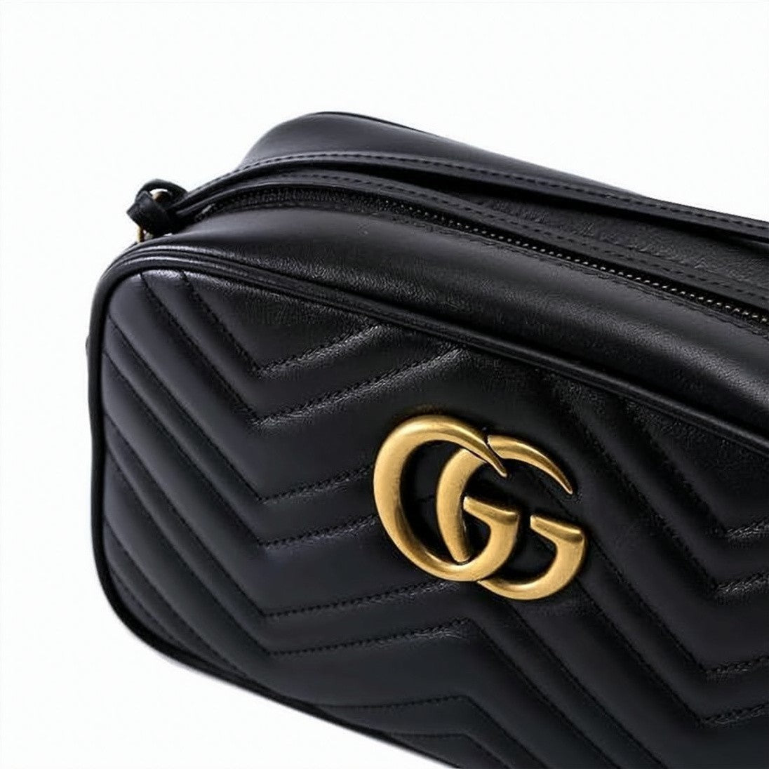 Gucci Chevron-Quilted Smooth Leather Crossbody Bag By Gucci