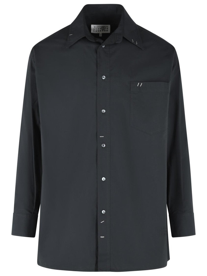 Mm6 By Maison Margiela Black Cotton Shirt