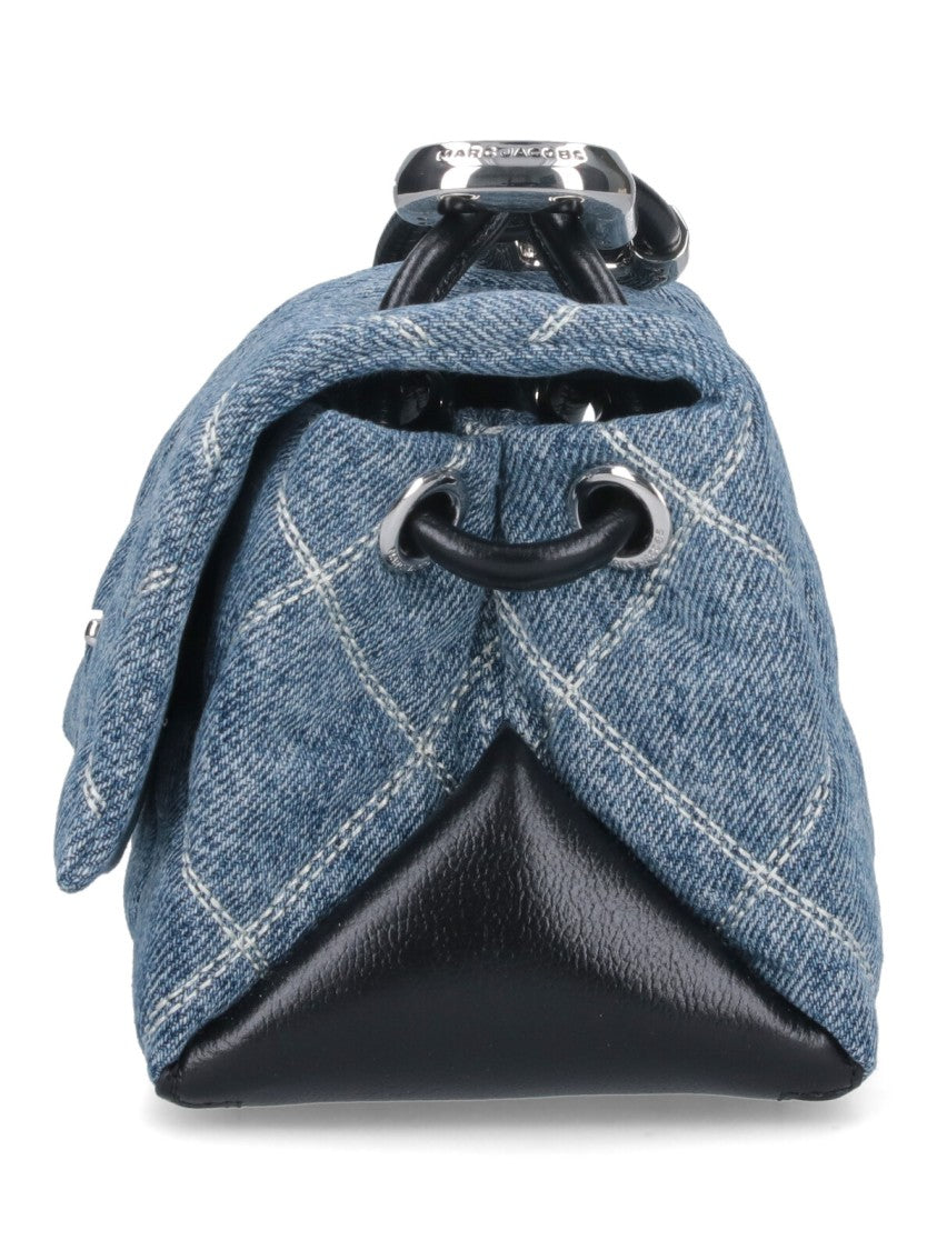 Marc Jacobs The Quilted Dual Chain Mini Shoulder Bag Denim