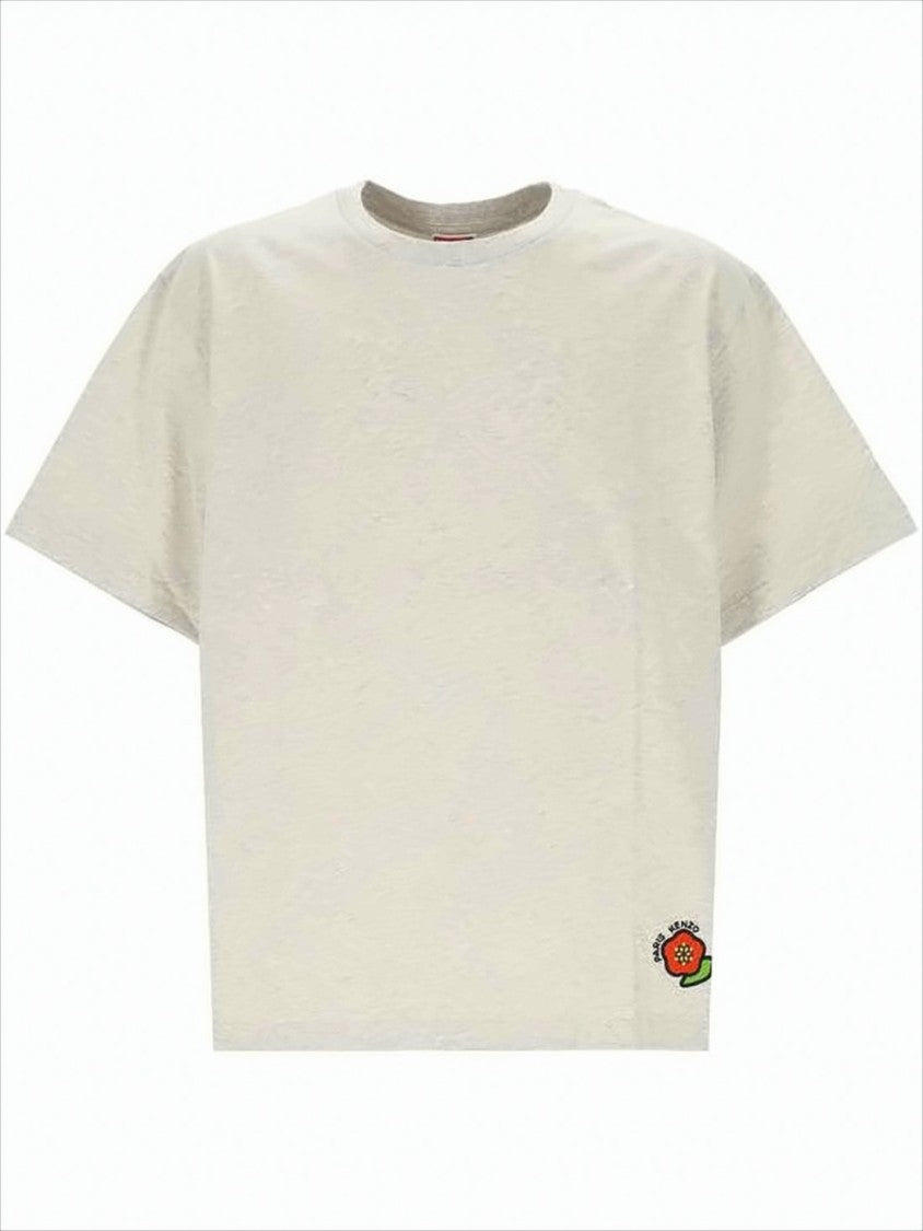 Kenzo Short-Sleeved Crew Neck T-Shirt With Bold Floral Graphics