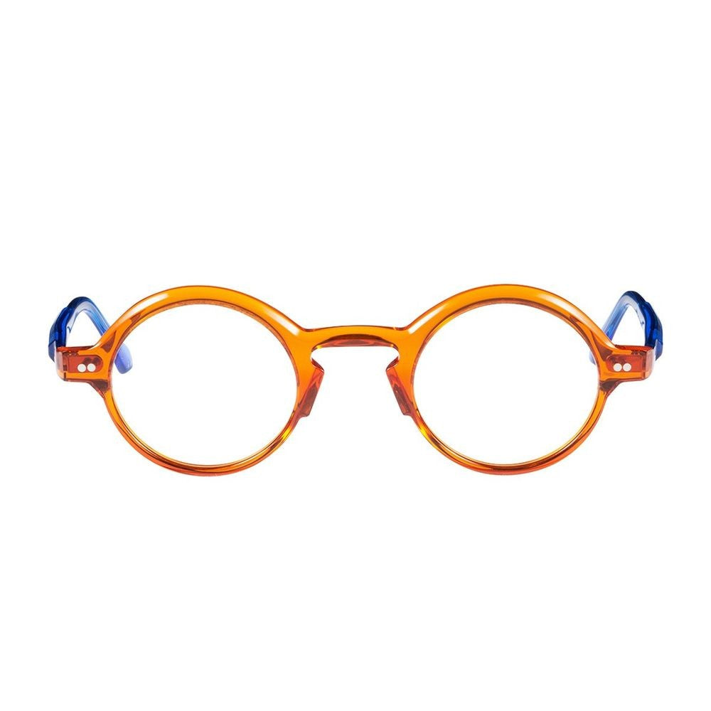 Matttew Murano Round Dark Orange Acetate Sunglasses