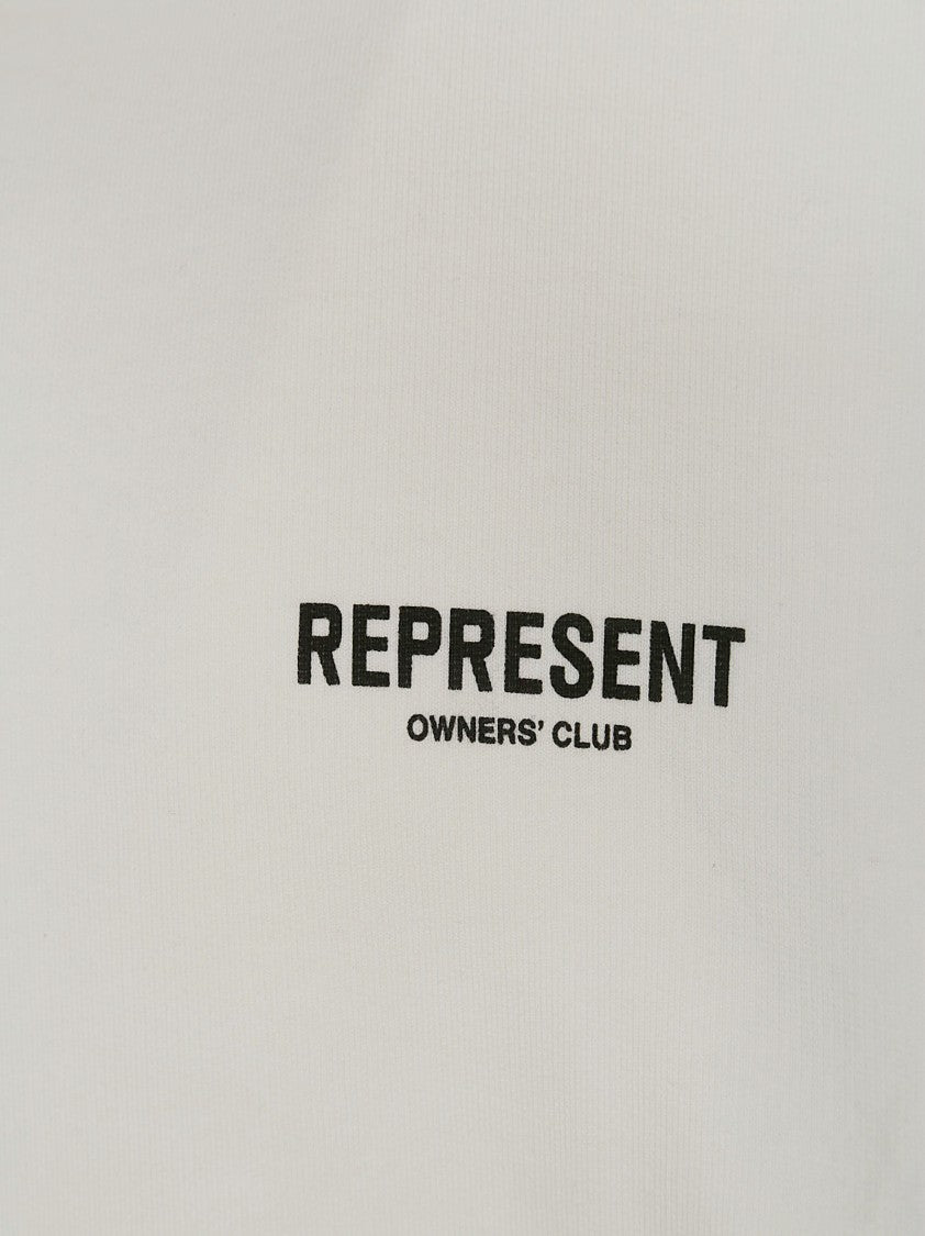 Represent White Relaxed Fit Hoodie With Front Pocket