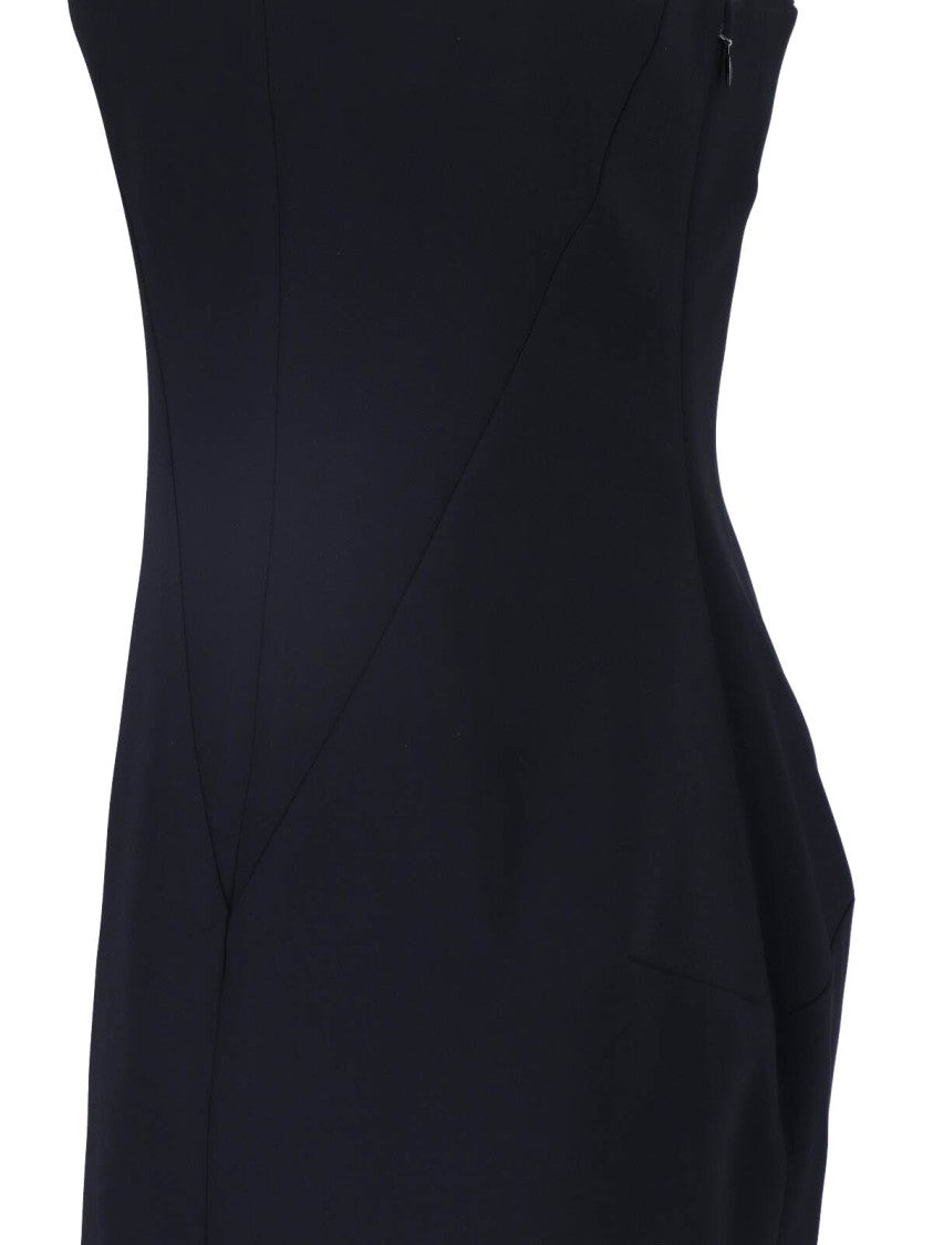 Givenchy Black Viscose Square-Neck Mini Dress