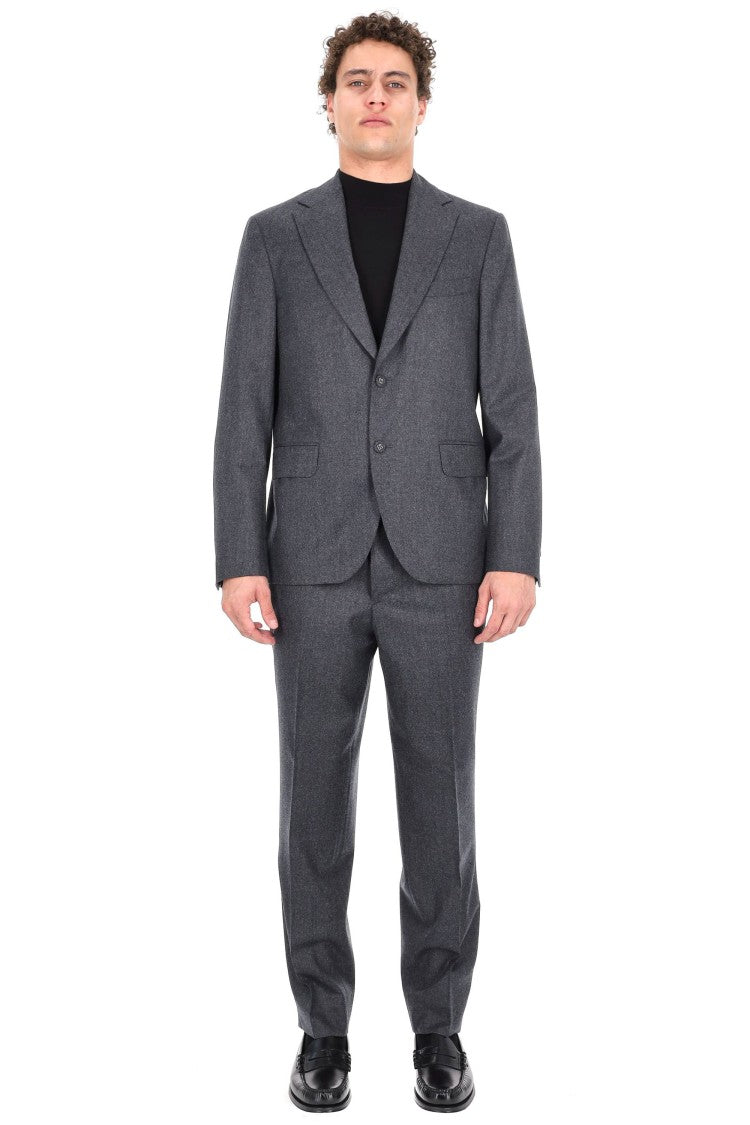 Officine Generale Arthus Model Single-Breasted Flannel Jacket