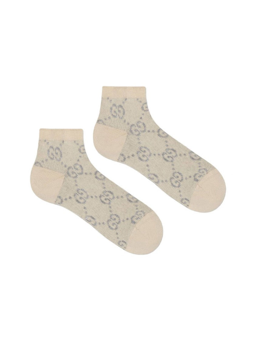 Gucci Gg Monogram Lame Socks