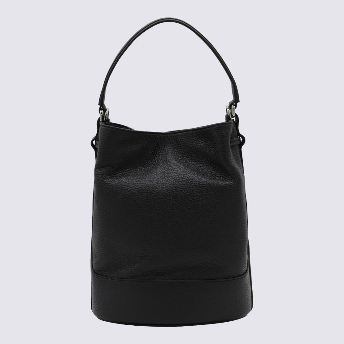 Zanellato Pebbled Black Bucket Bag With Adjustable Shoulder Strap