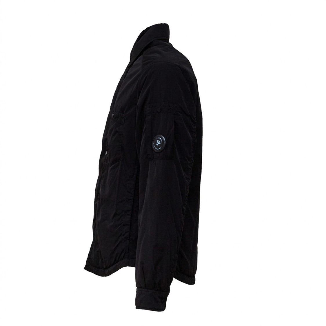 C.P. Company Padded Button Overshirt With Classic Collar And Quilted Detailing