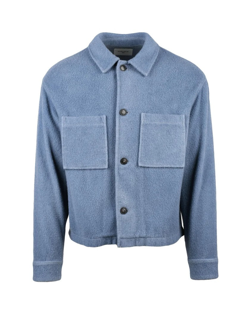 Circolo 1901 Blue Virgin Wool-Blend Jacket