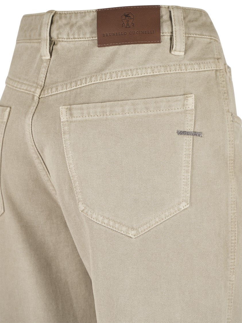 Brunello Cucinelli Classic Straight-Leg Trousers With Textured Finish
