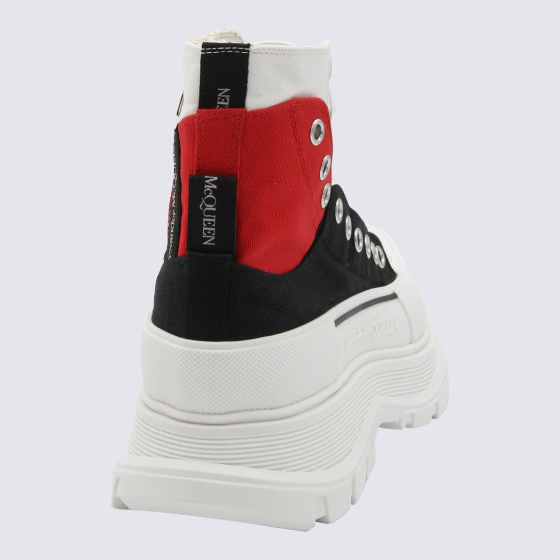 Alexander Mcqueen Chunky High-Top Boots With Tri-Color Design