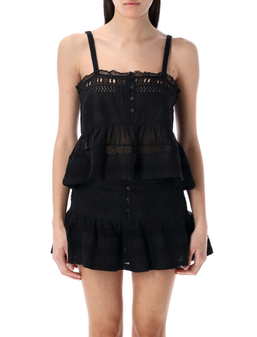 Isabel Marant Étoile Flared Cut Top With Lace Straps