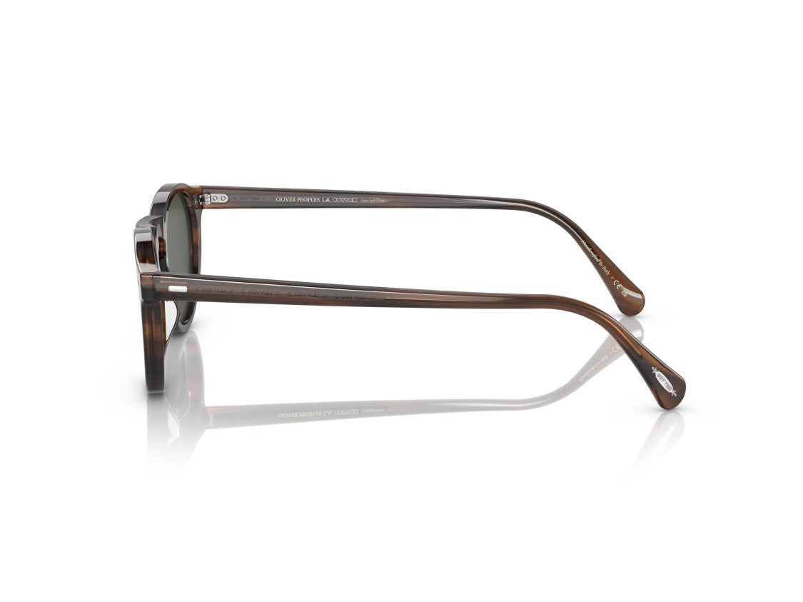 Oliver Peoples Green 0Ov5217s Tortoiseshell Acetate Round Sunglasses