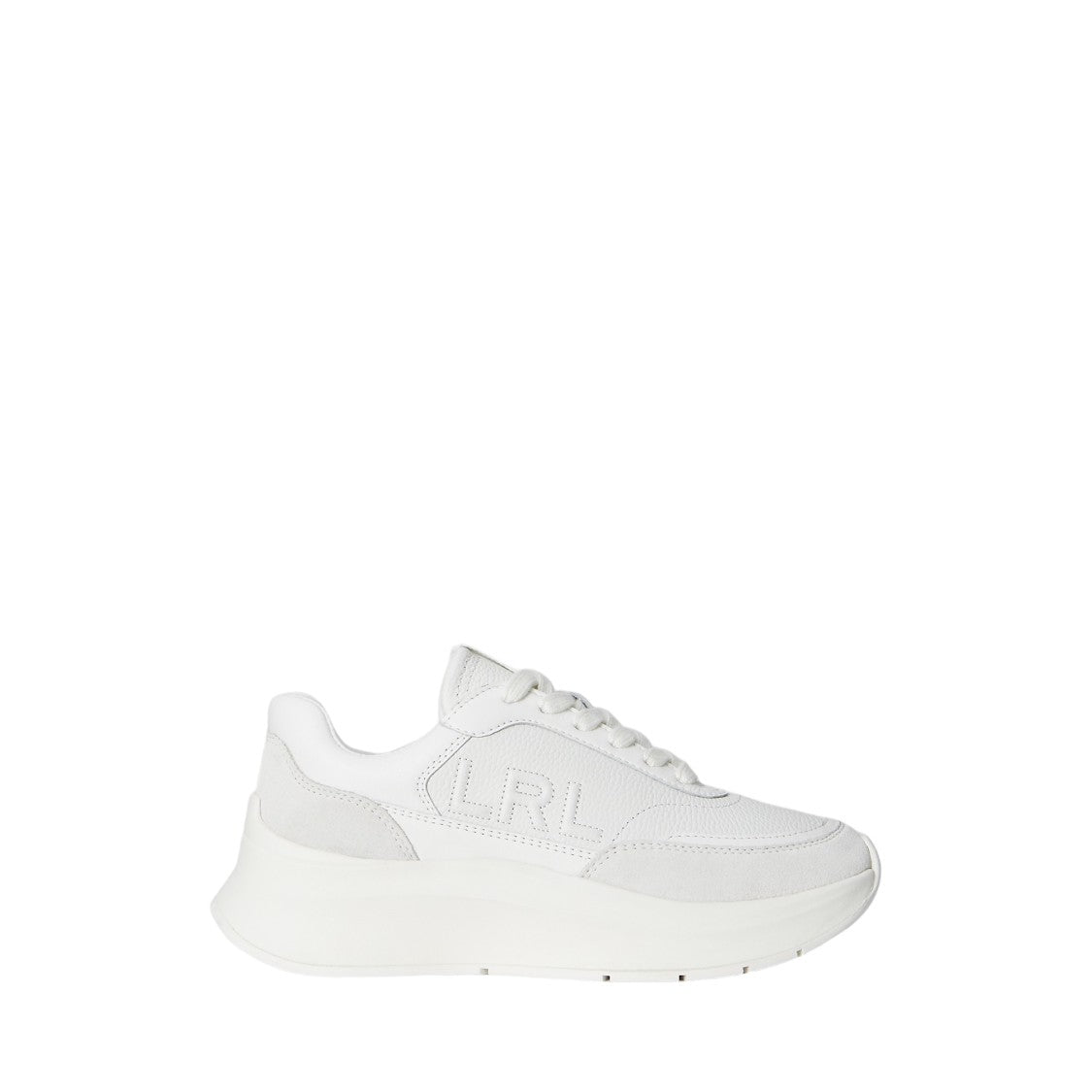 Lauren Ralph Lauren Low Top Lace Sneakers In Snow White