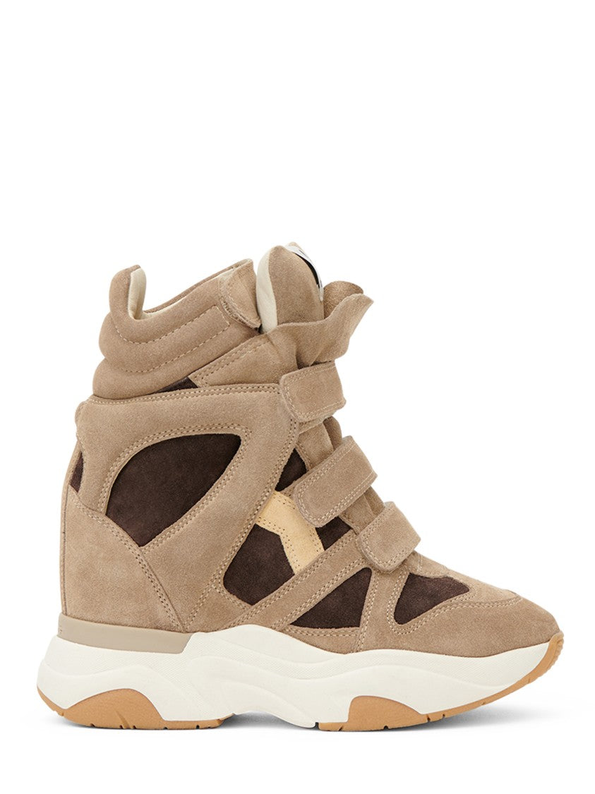 Isabel Marant High-Top Sneakers With Layered Cowhide Design And Chunky Sole
