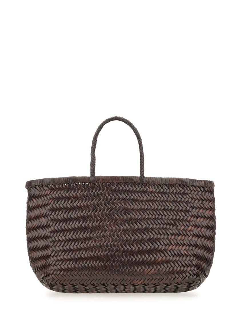 Dragon Diffusion Triple Jump Big Woven Leather Tote Bag