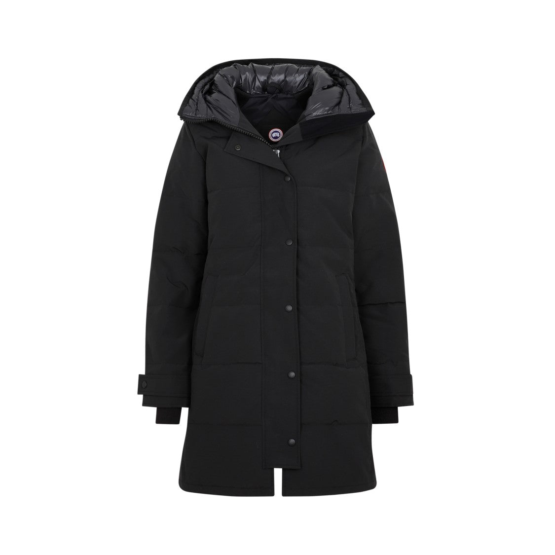 Canada Goose Quilted Black Parka With Down-Filled Hood