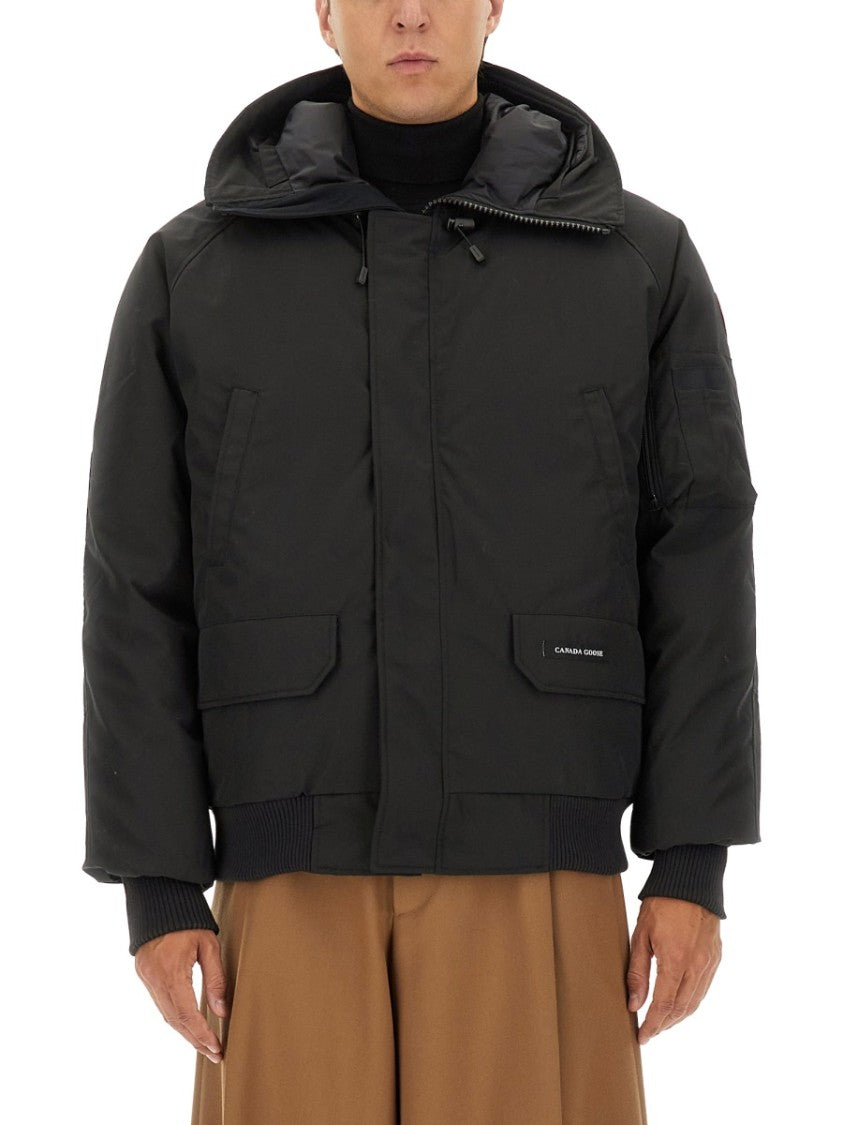 Canada Goose Padded Bomber Jacket With High Collar And Hood