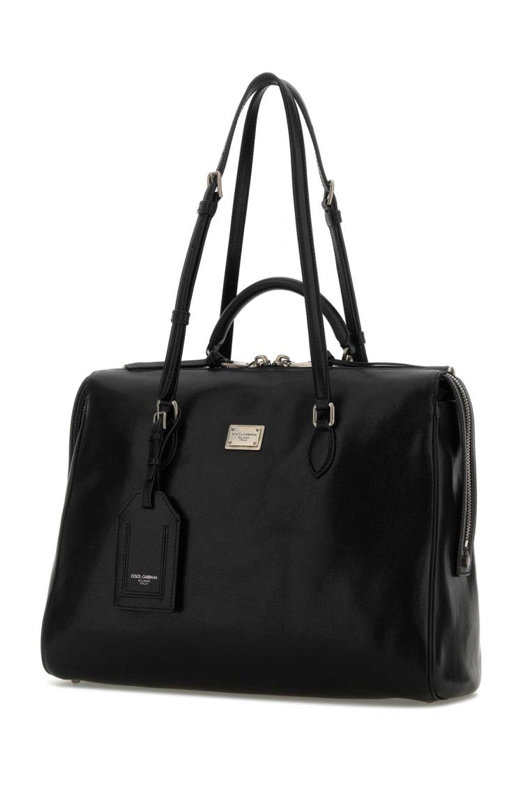 Dolce & Gabbana Black Leather Vittoria Handbag