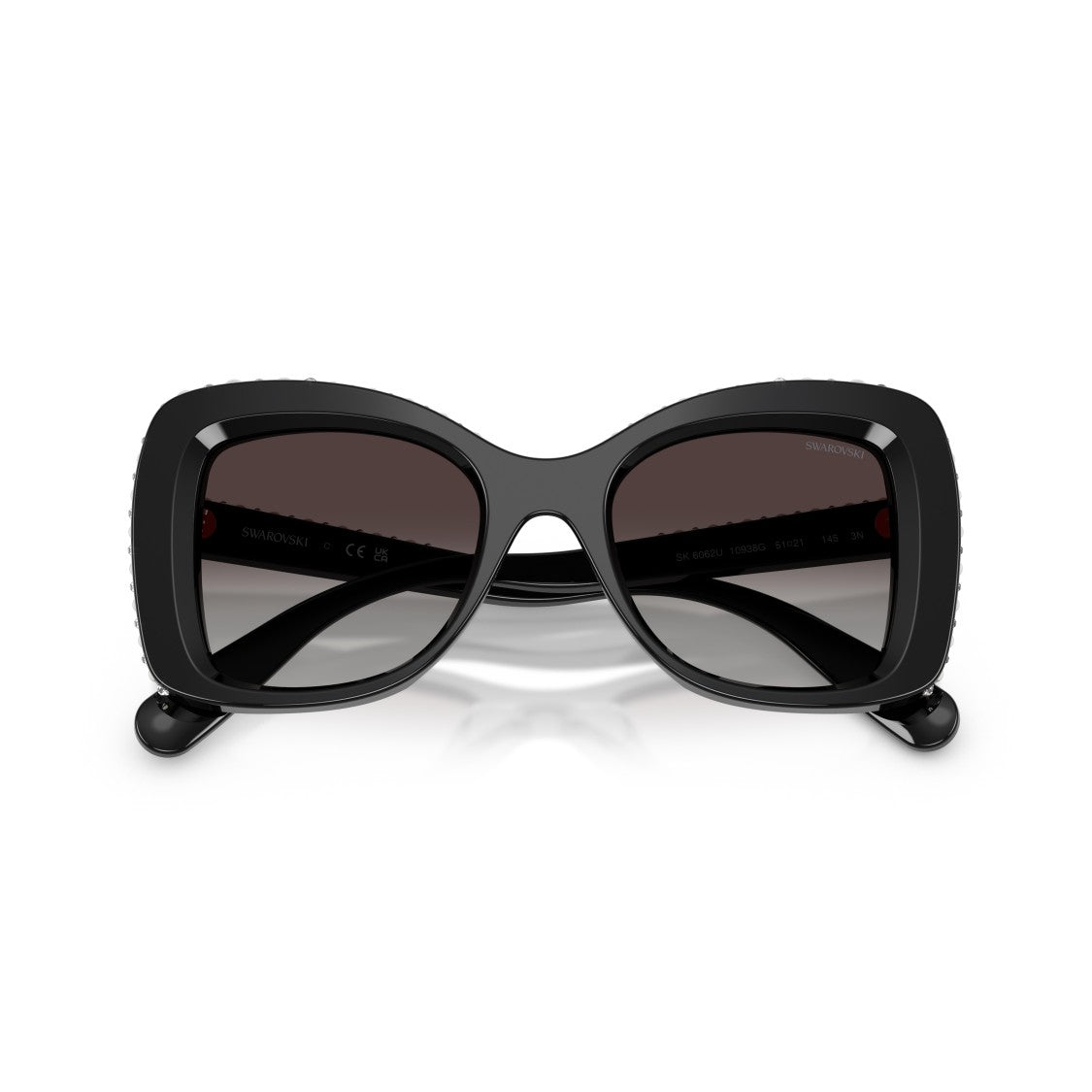 Swarovski 0Sk6062u Oversized Square Sunglasses With Crystal Accents