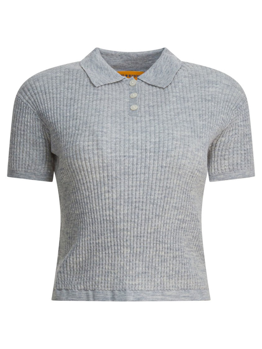 Guest In Residence Ribbed Cashmere Polo Shirt With Classic Collar