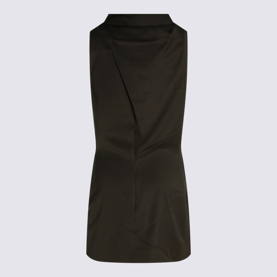 Khaite Sleek Sleeveless Dress With Draped Neckline