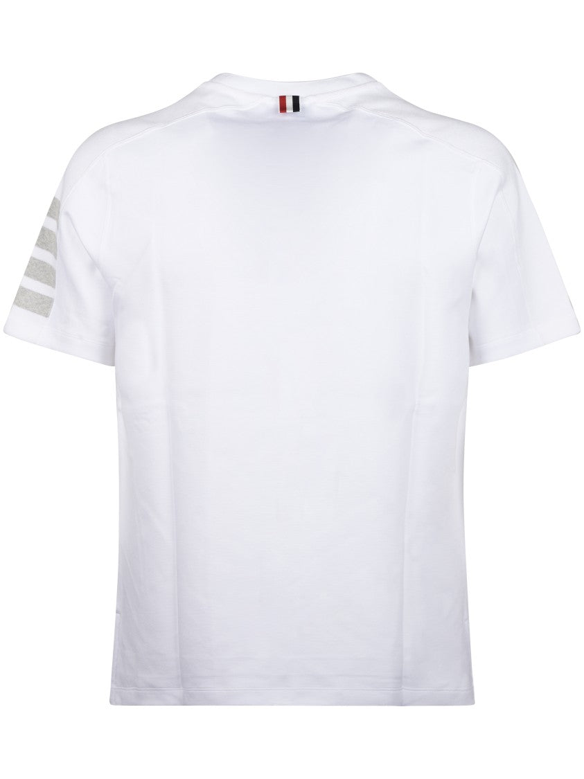 Thom Browne Minimalist White Milano Cotton Tee