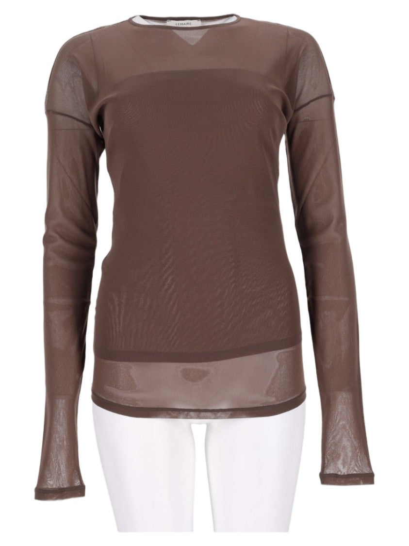 Lemaire Sheer Long-Sleeved Fitted Polyamide Top