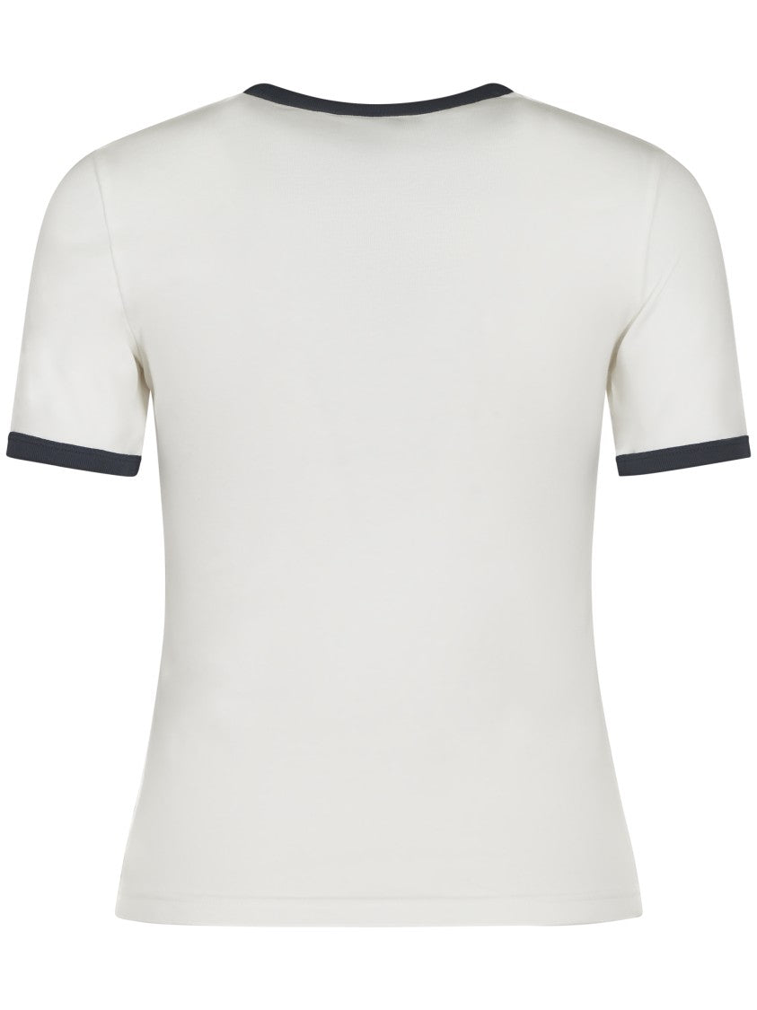 Courrèges Fitted Signature Contrast T-Shirt