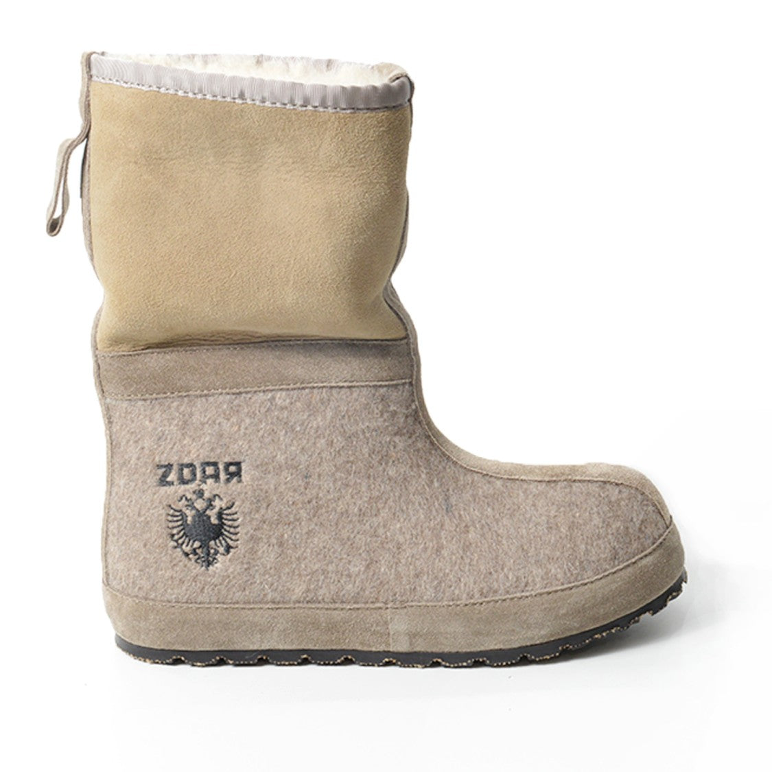 Zdar Beige Nubuck And Felt Ankle Boots