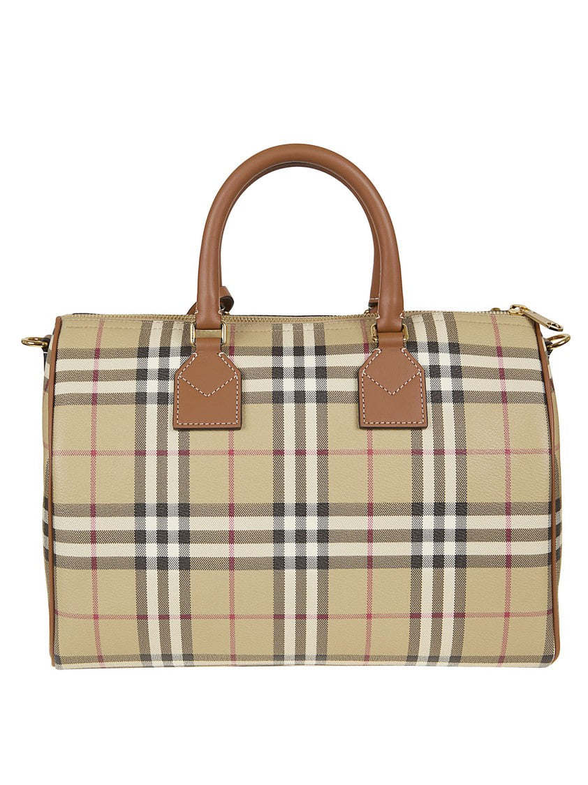 Burberry Classic Checkered Brown Shopper Bag