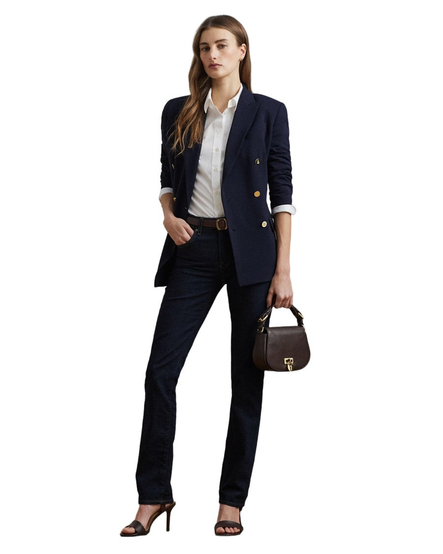 Lauren Ralph Lauren Jamelko Long Sleeve Shirt With Button-Down Front